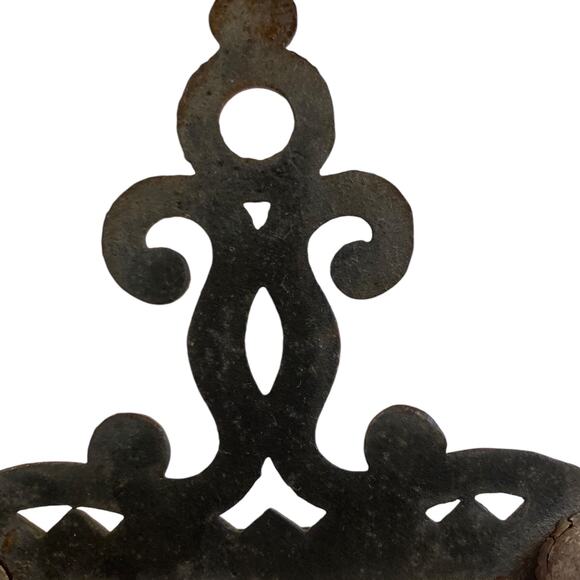 Vintage 70s White Tile Black Cast Iron Yellow Orange Mushrooms Wall Art Trivet - Picture 14 of 16